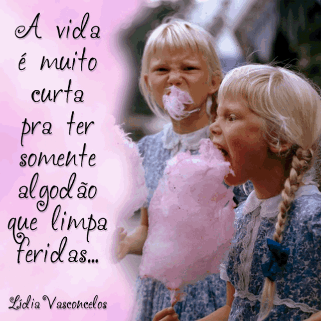 a vida é curta - algodão - gif