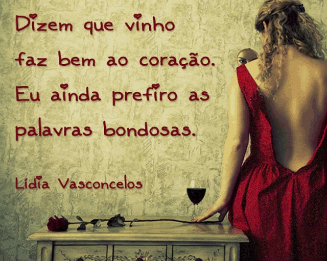 palavras bondosas - vinho gif