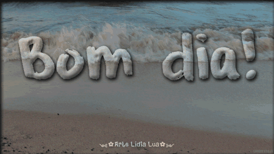 Bom dia - praia - gif